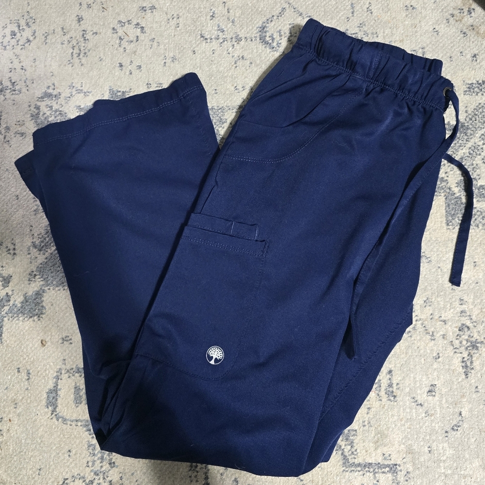 Navy Healing Hands Scrub Pants